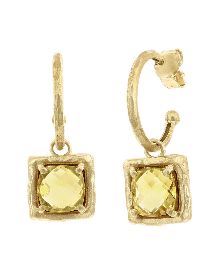 I. Reiss 14k 7.00 Ct. Tw. Diamond & Citrine Charm Earrings In Gold