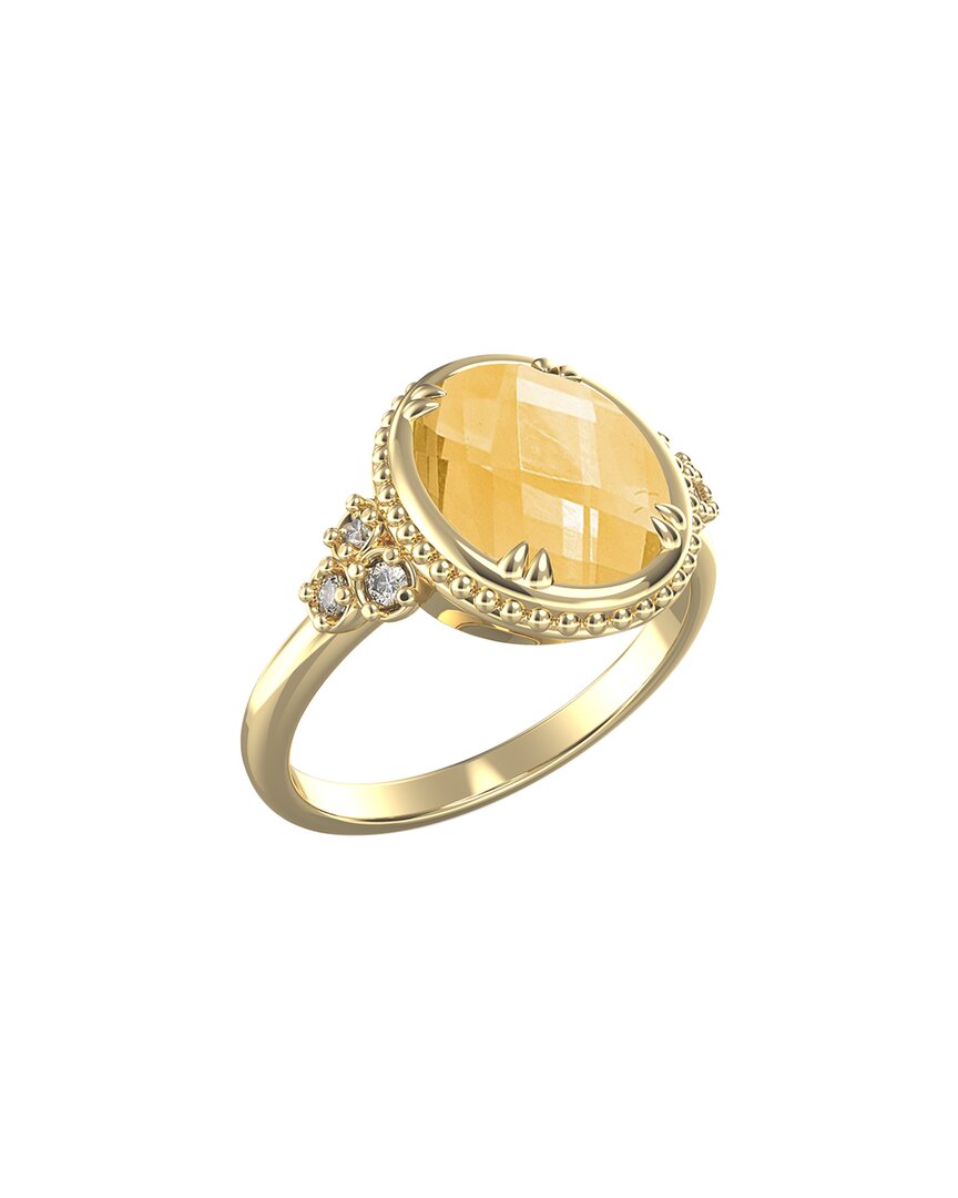 I. Reiss 14k 2.60 Ct. Tw. Diamond & Citrine Ring In Gold