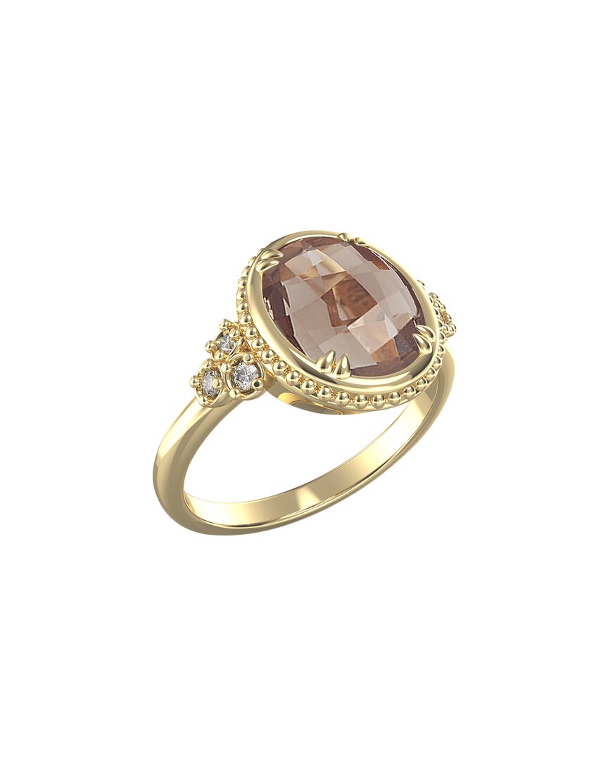 I. Reiss 14k 2.60 Ct. Tw. Diamond & Smokey Topaz Ring In Gold