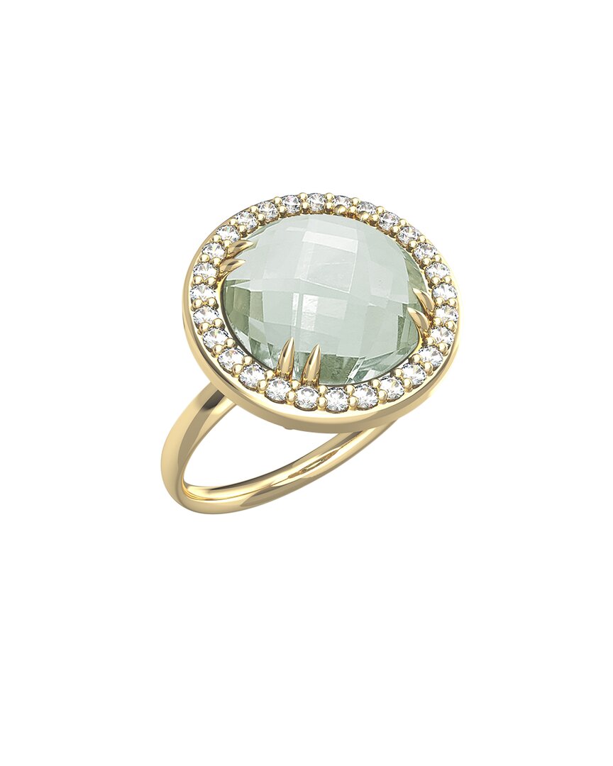 I. Reiss 14k 3.45 Ct. Tw. Diamond & Green Amethyst Cocktail Ring In Gold