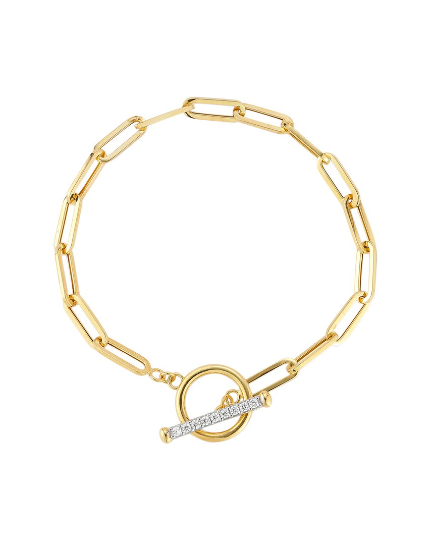I. Reiss 14k 0.18 Ct. Tw. Diamond Open Link Bracelets In Gold