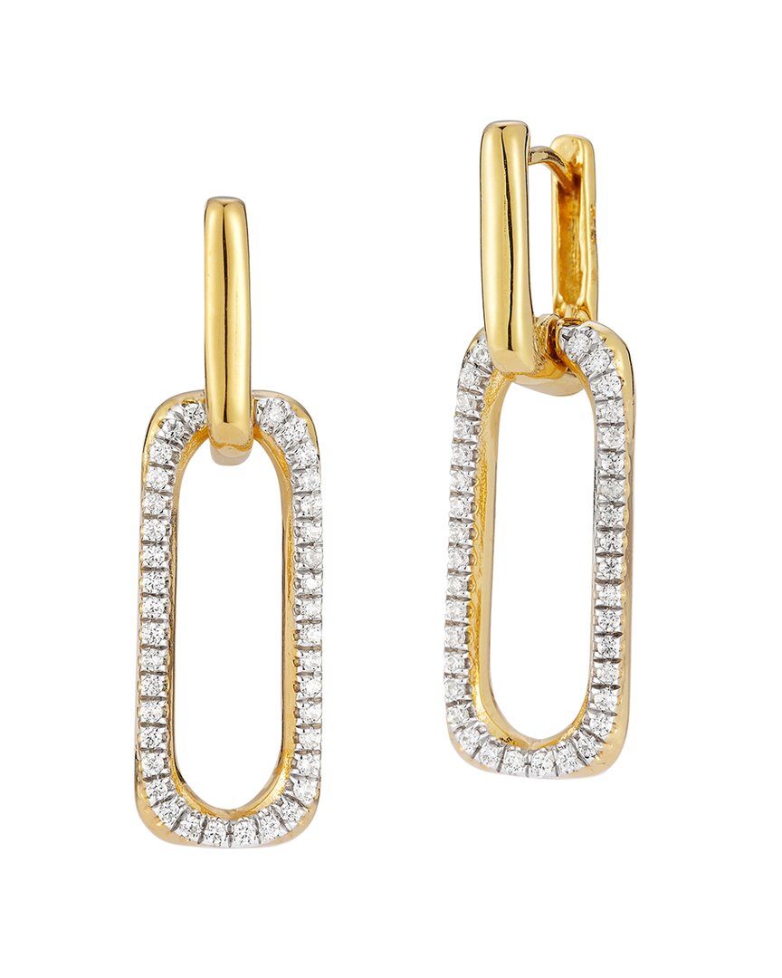 I. Reiss 14k 0.78 Ct. Tw. Diamond Rectangle Earrings In Gold