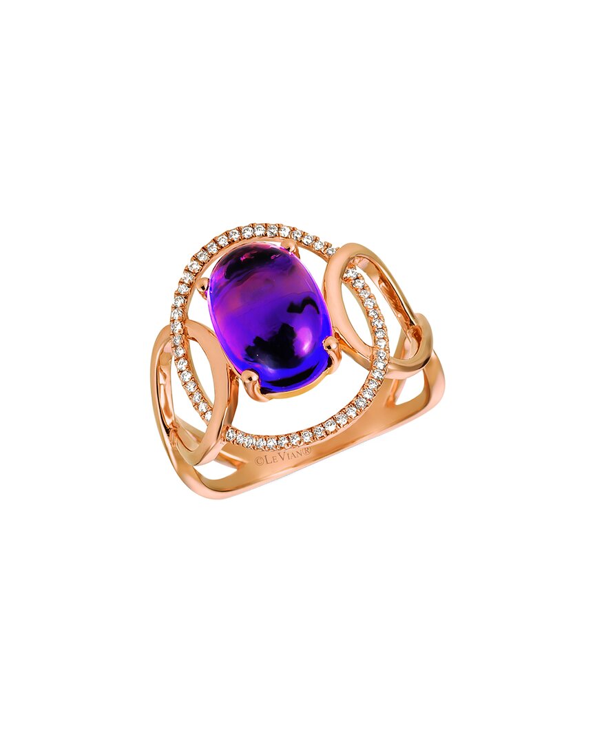 Le Vian 14k Strawberry Gold 3.08 Ct. Tw. Diamond & Amethyst Ring