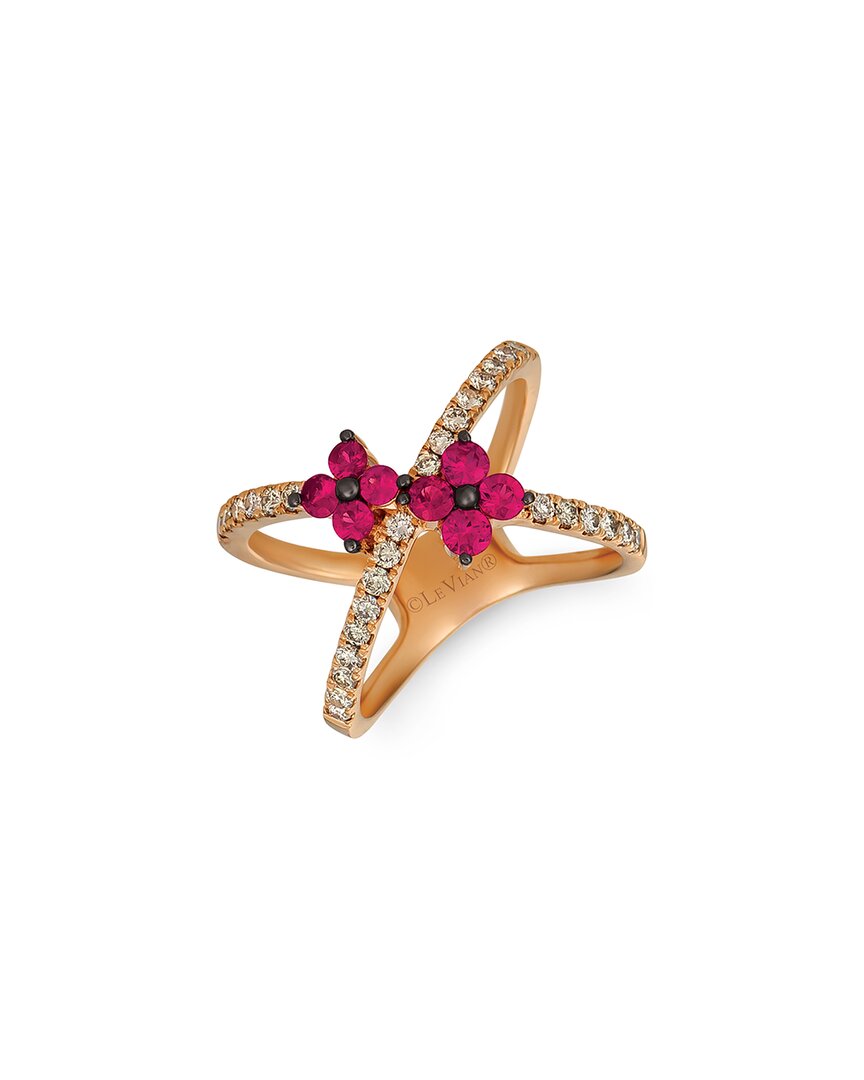 Shop Le Vian 14k Strawberry Gold 1.14 Ct. Tw. Diamond & Ruby Ring
