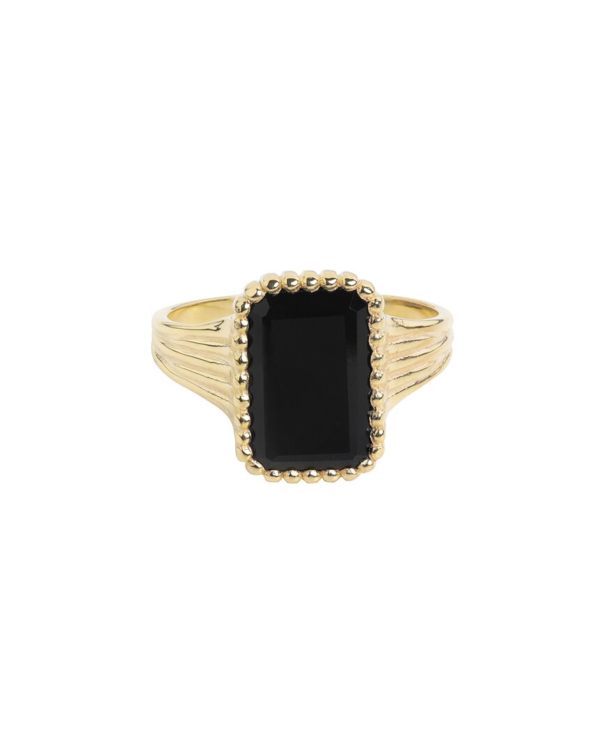 Tiramisu 14k Over Silver 4.00 Ct. Tw. Black Onyx Ring