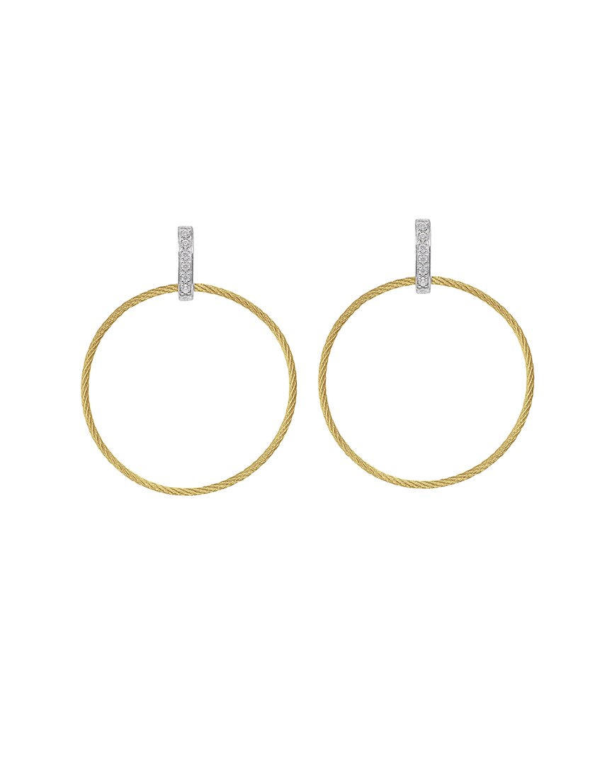 Shop Alor Classique 18k 0.10 Ct. Tw. Diamond Cable Earrings