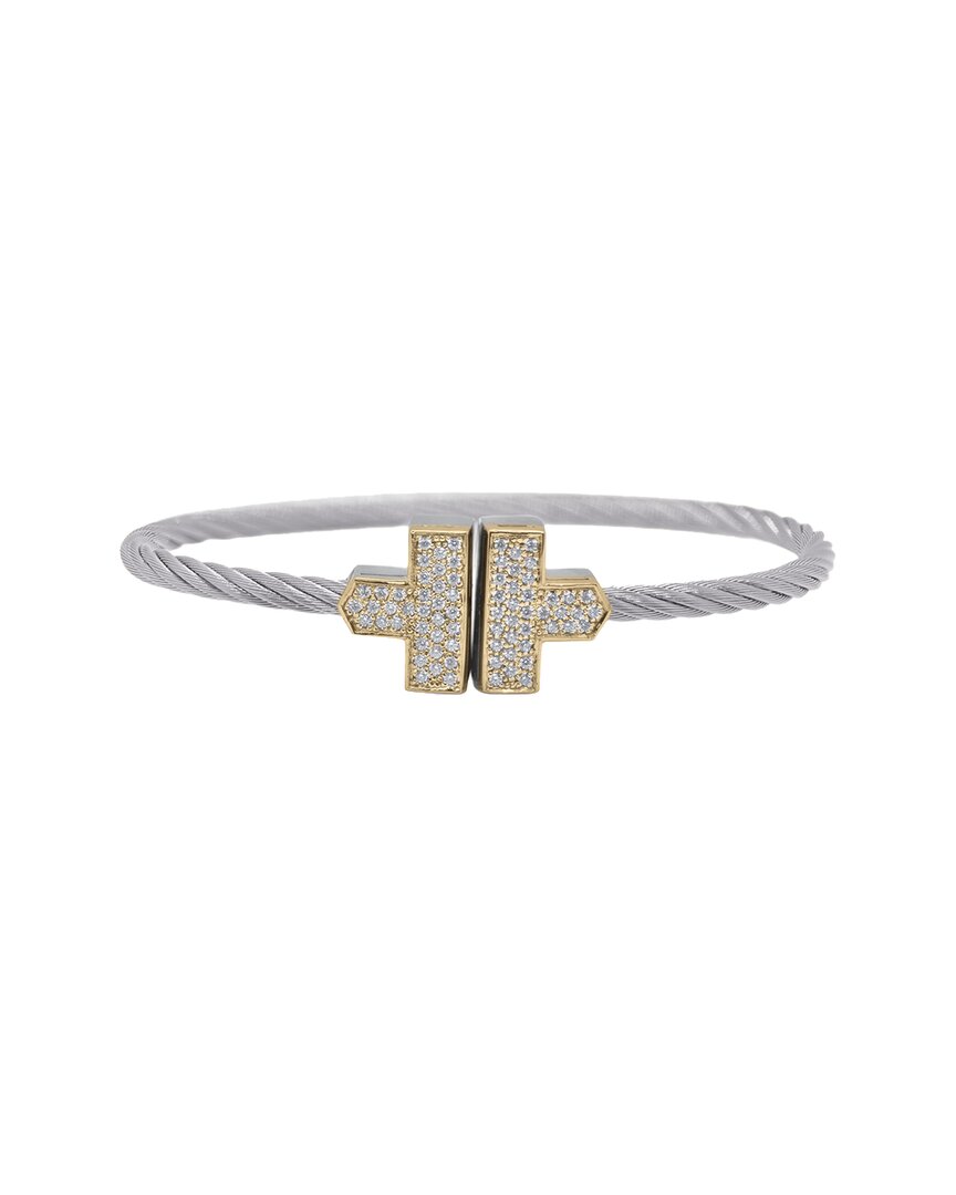 Alor Classique 18k 0.36 Ct. Tw. Diamond Cable Bangle Bracelet In Gold