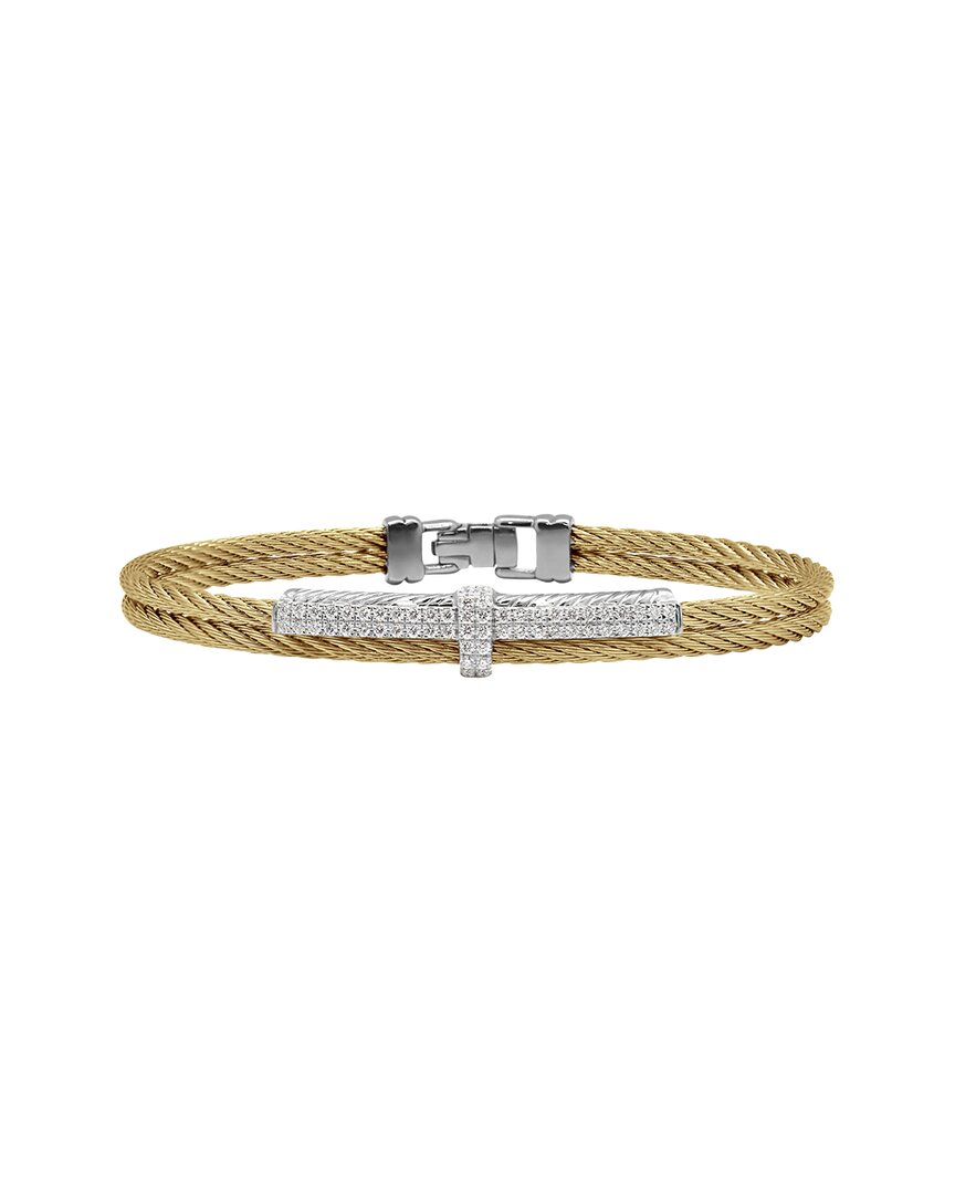 Shop Alor Classique 18k 0.51 Ct. Tw. Diamond Cable Bangle Bracelet