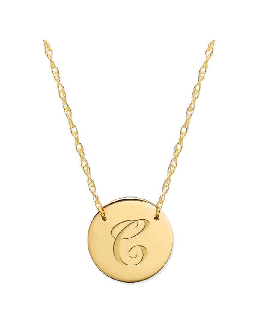 Jane Basch 14k Gold Initial Necklace (a-z)