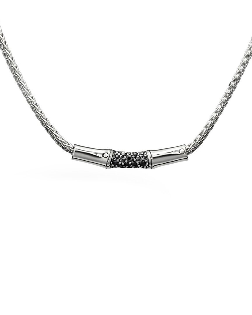 John Hardy Bamboo Sapphire Lava Slider Pendant Necklace