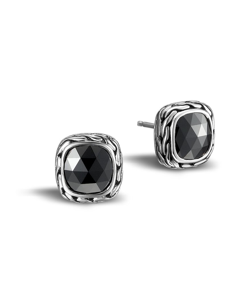 John Hardy Chain Black Chalcedony Studs In Nocolor