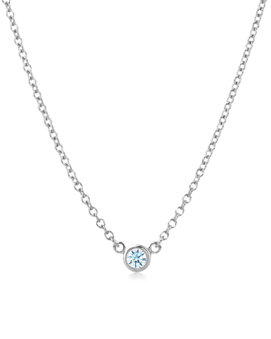 Suzy Levian 14k 0.15 Ct. Diamond Solitaire Necklace