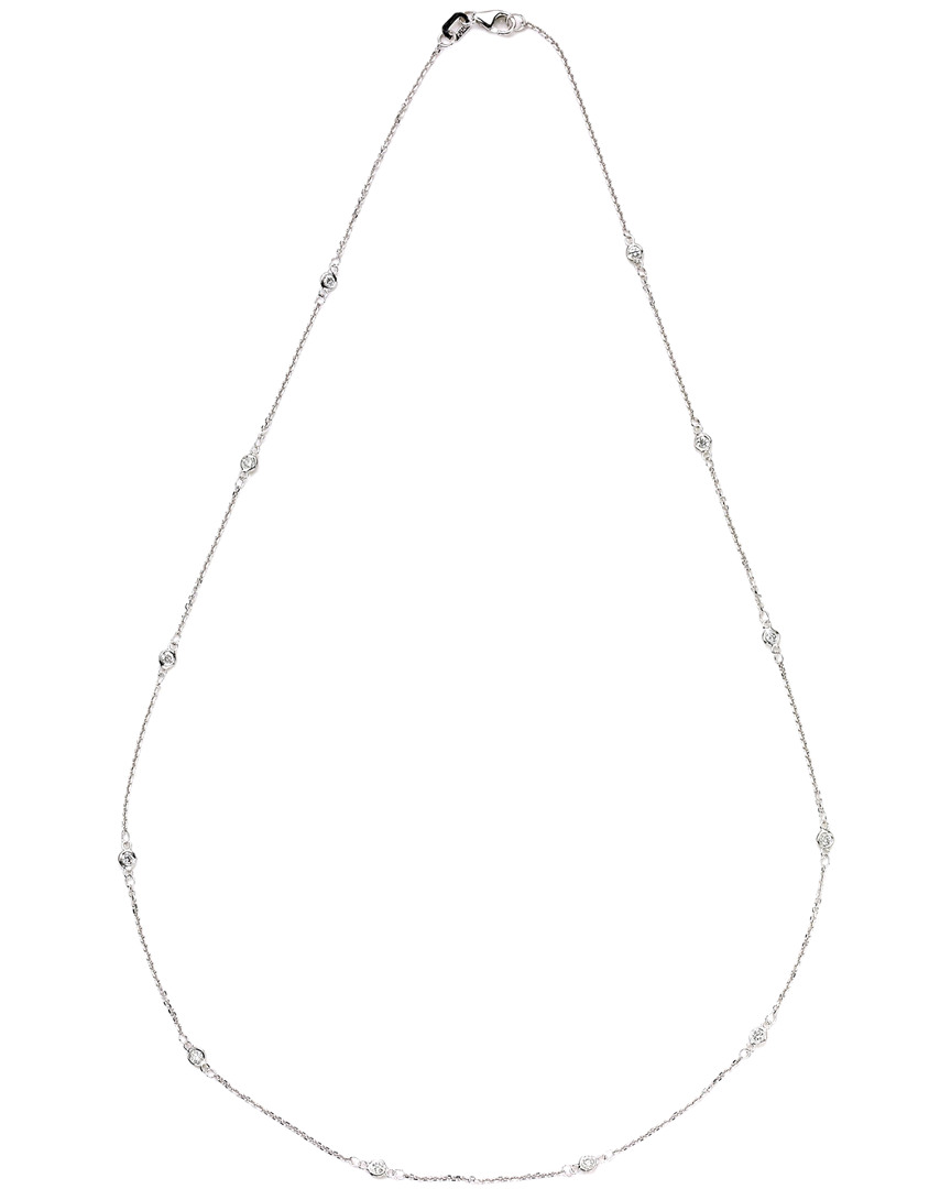 Suzy Levian 14k 0.30 Ct. Tw. Diamond Station Necklace