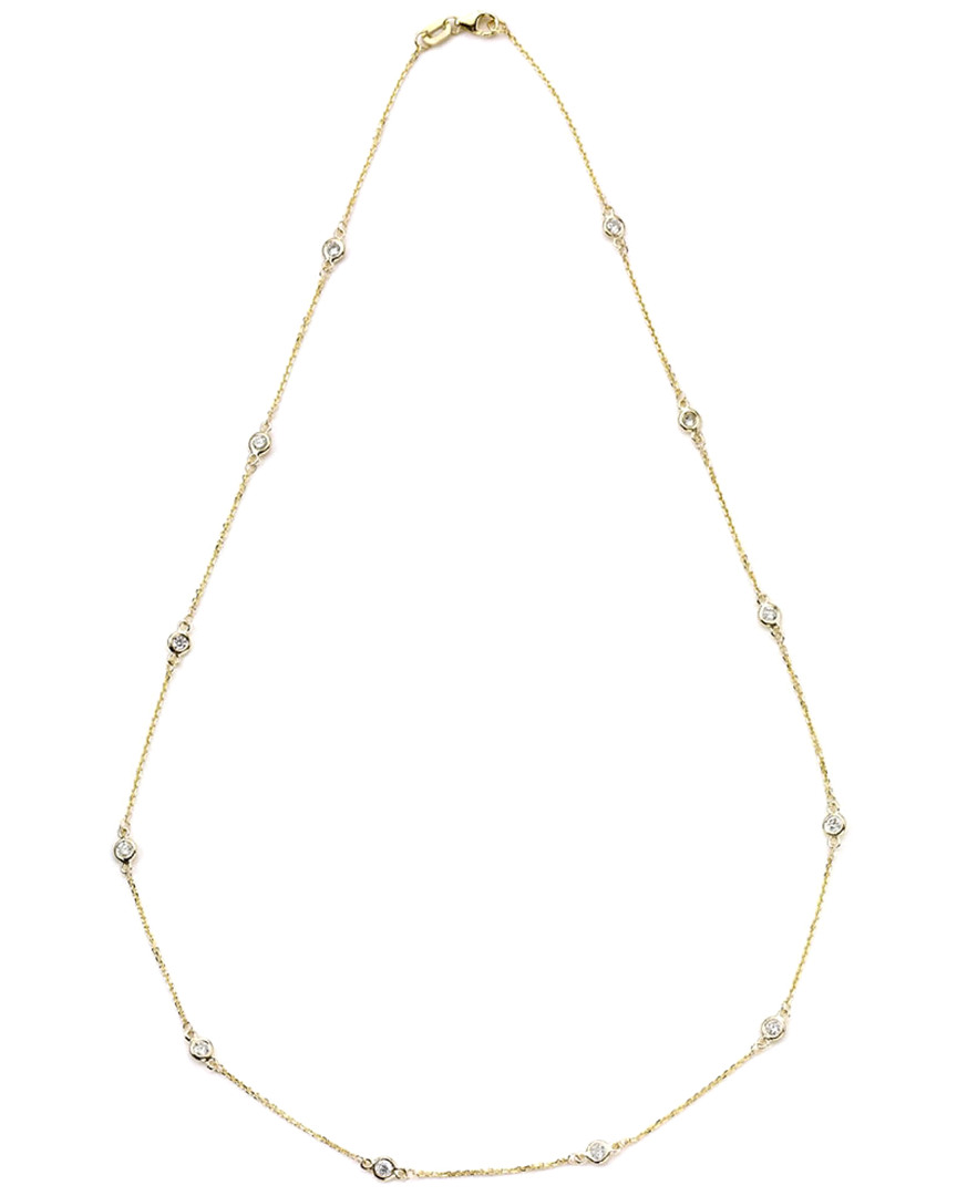 Suzy Levian 14k 0.90 Ct. Tw. Diamond Station Necklace