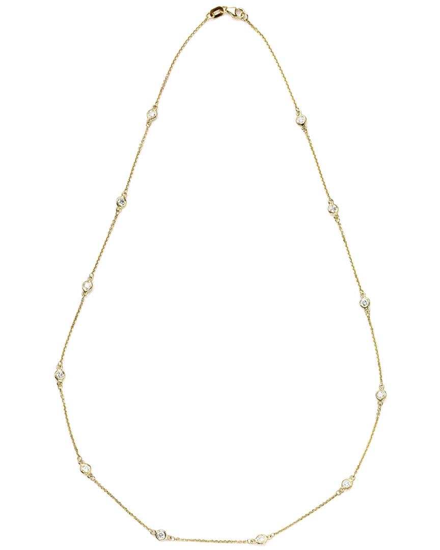 Suzy Levian 14k 1.80 Ct. Tw. Diamond Station Necklace
