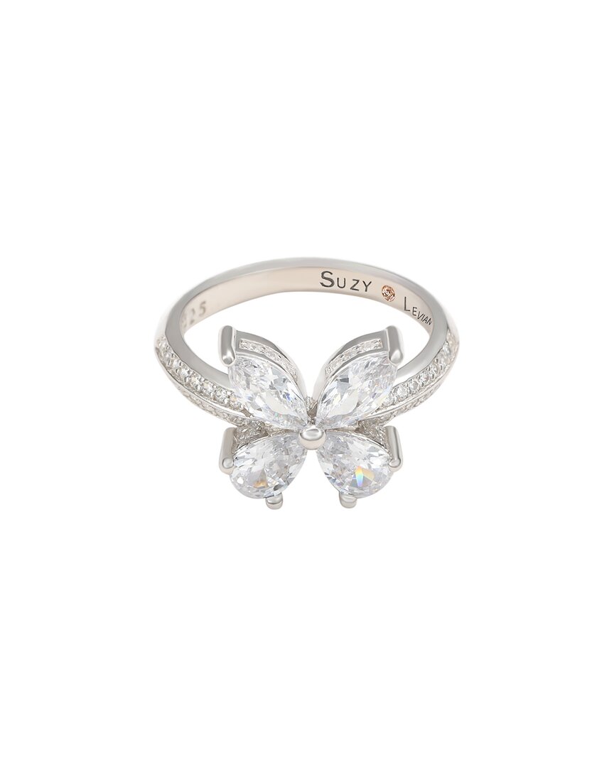 Suzy Levian Cz Jewelry Suzy Levian Silver Cz Butterfly Ring