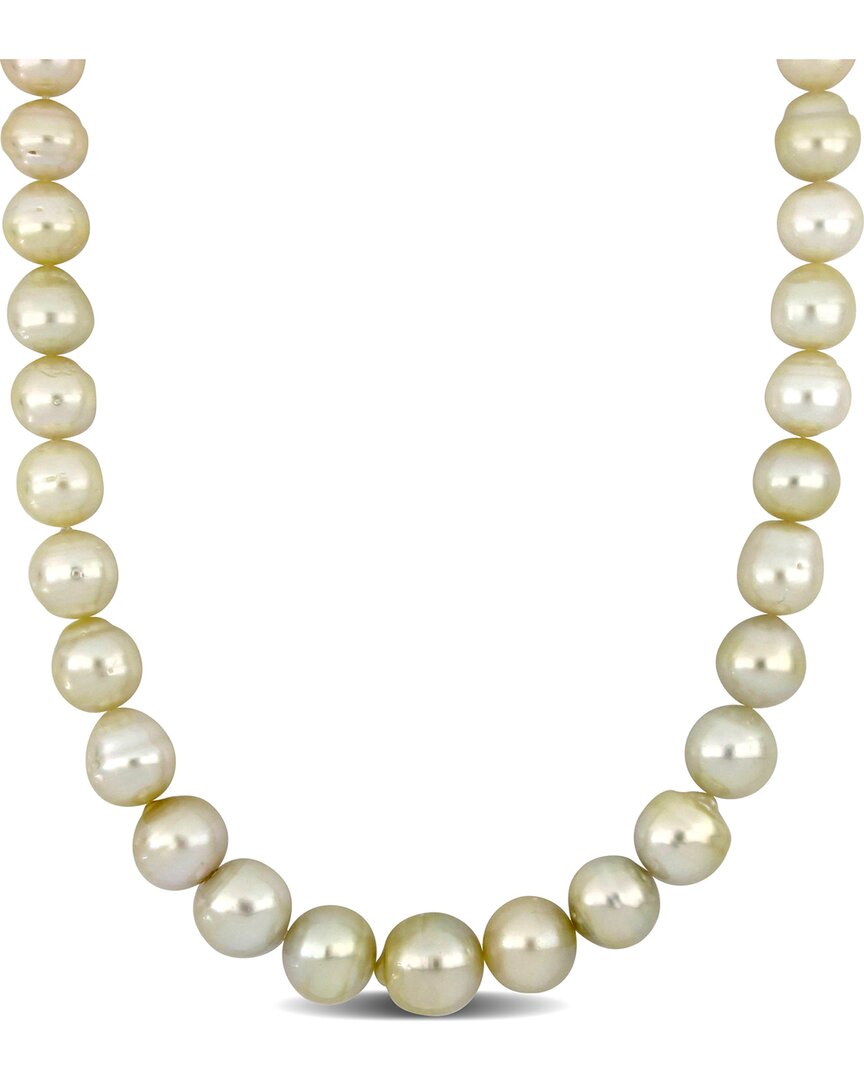 Pearls 14k Diamond 12-15mm Pearl Necklace