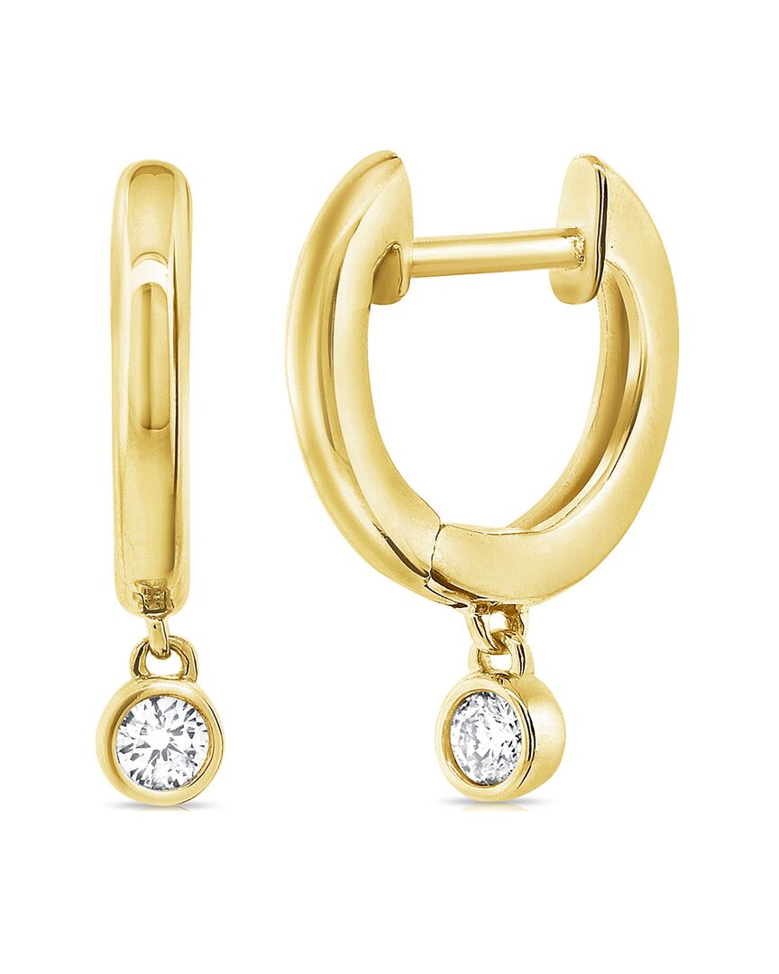 Sabrina Designs 14k 0.11 Ct. Tw. Diamond Huggie Dangle Earrings In Gold