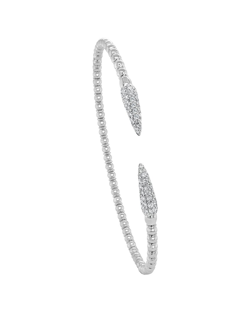 Sabrina Designs 14k 0.58 Ct. Tw. Diamond Flexible Bangle Bracelet In White
