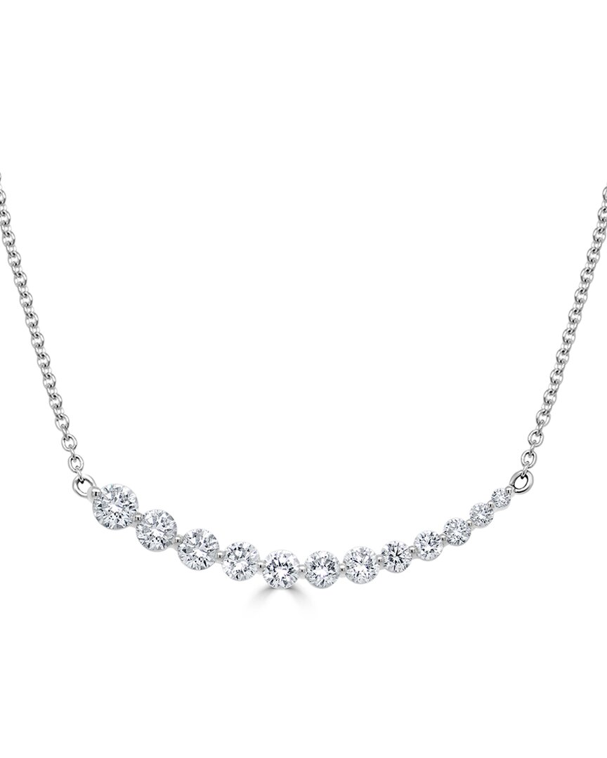 Sabrina Designs 14k 0.76 Ct. Tw. Diamond Curved Bar Graduate Necklace