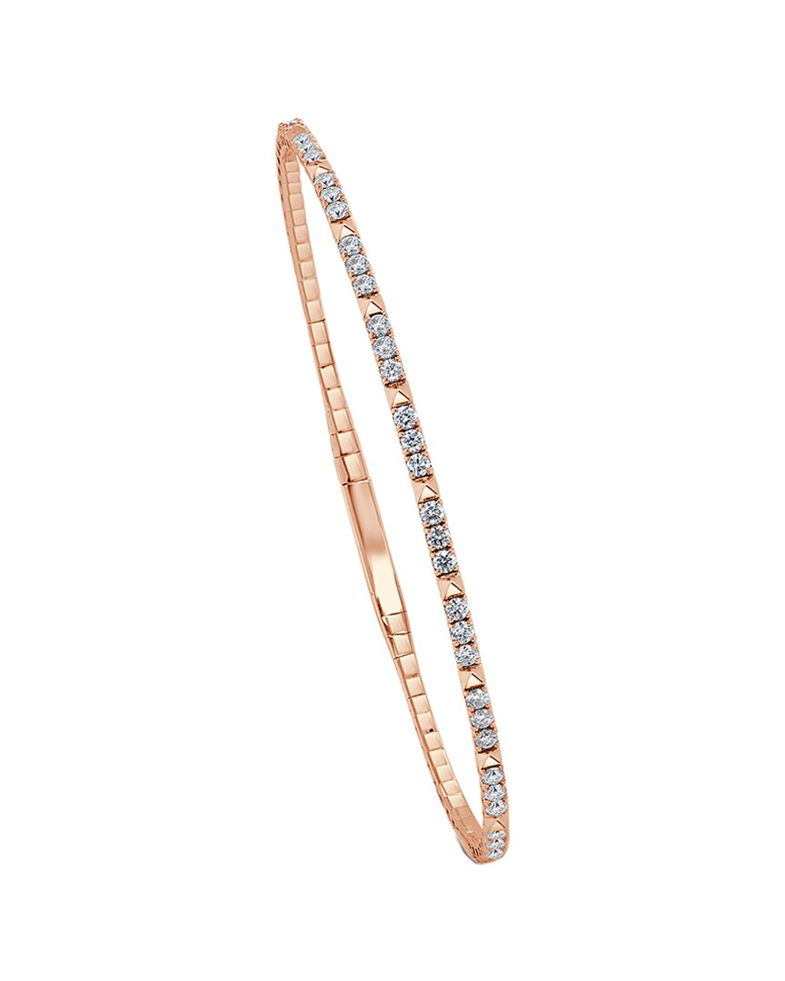 Sabrina Designs 14k Rose Gold 0.84 Ct. Tw. Diamond Flexible Bangle Bracelet