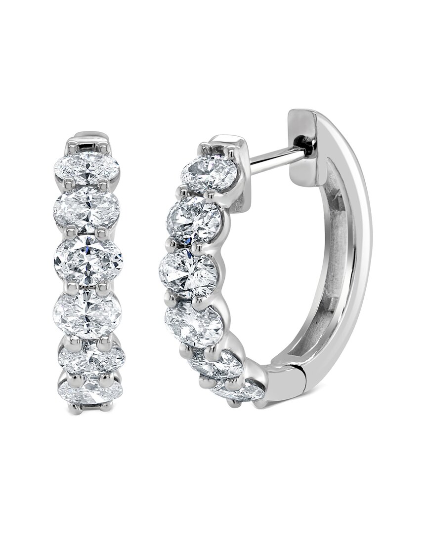 Sabrina Designs 14k 1.04 Ct. Tw. Diamond Huggie Earrings In White