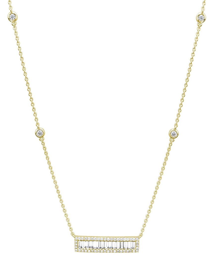 Sabrina Designs 14k 0.90 Ct. Tw. Diamond Bar Necklace In Gold