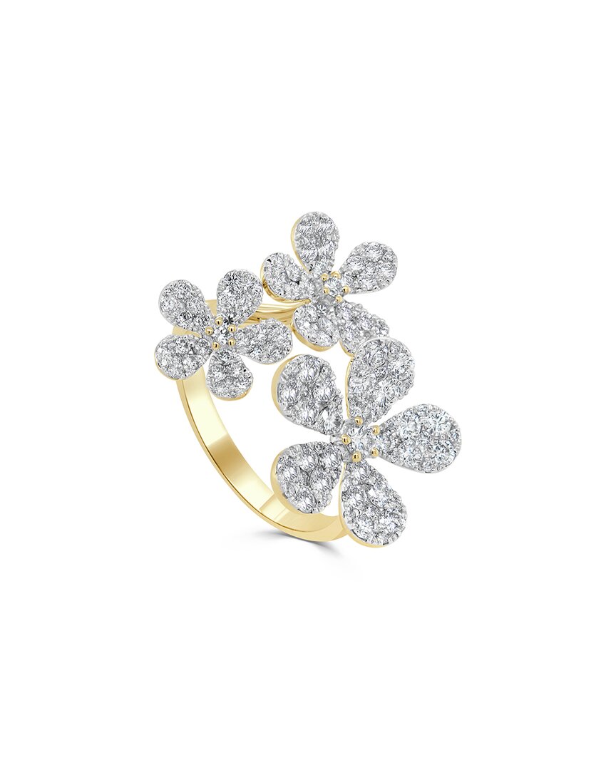 Sabrina Designs 14k 1.70 Ct. Tw. Diamond Flower Ring In Gold