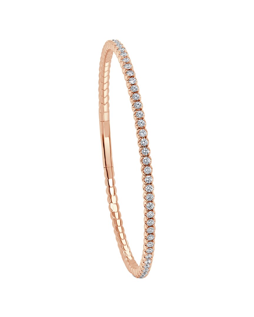 Sabrina Designs 14k Rose Gold 1.70 Ct. Tw. Diamond Flexible Bangle Bracelet