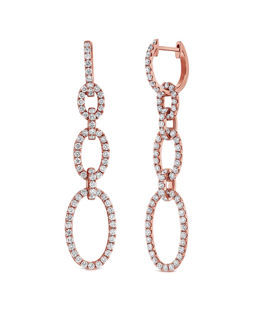 Sabrina Designs 14k Rose Gold 1.98 Ct. Tw. Diamond Link Dangle Earrings