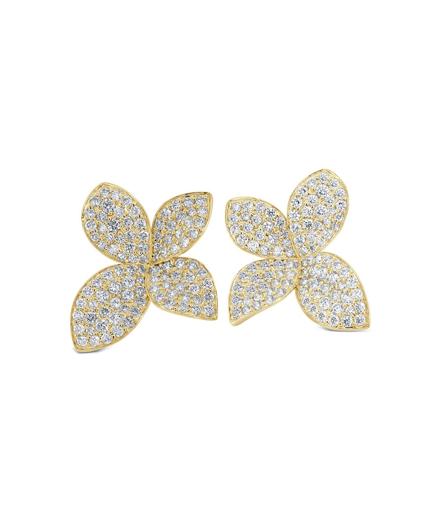 Sabrina Designs 14k 3.17 Ct. Tw. Diamond Flower Earrings In Gold