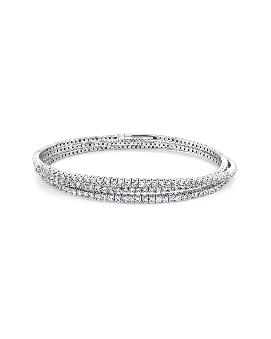 Sabrina Designs 14k 5.11 Ct. Tw. Diamond Flexible Bangle Bracelet In White