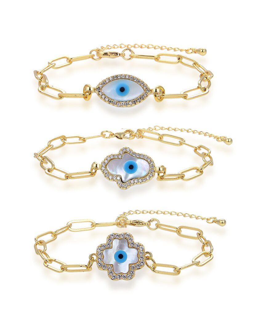 Eye Candy La The Luxe Collection Titanium Cz Leyla 3pc Bracelet Set