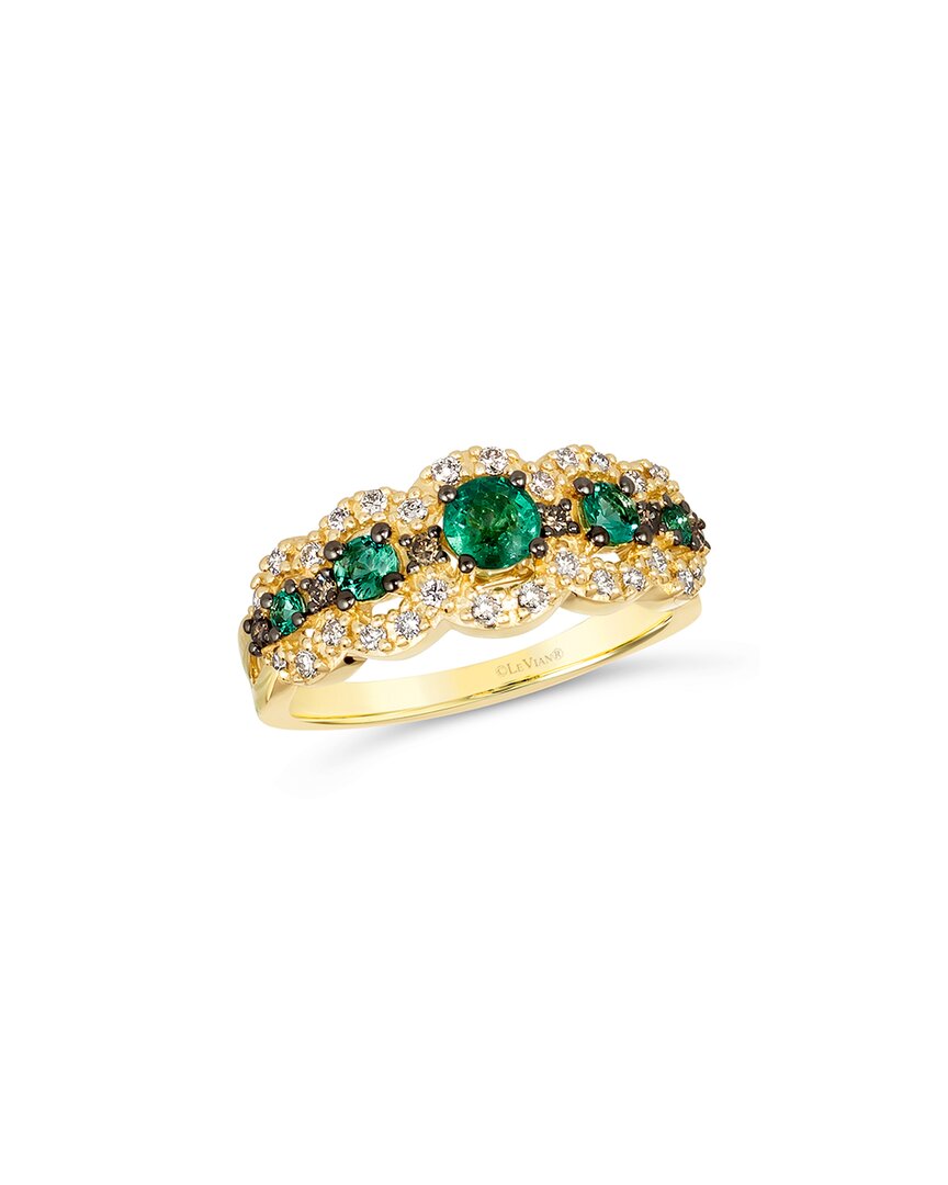 Le Vian ® 14k Two-tone 0.78 Ct. Tw. Diamond & Emerald Ring