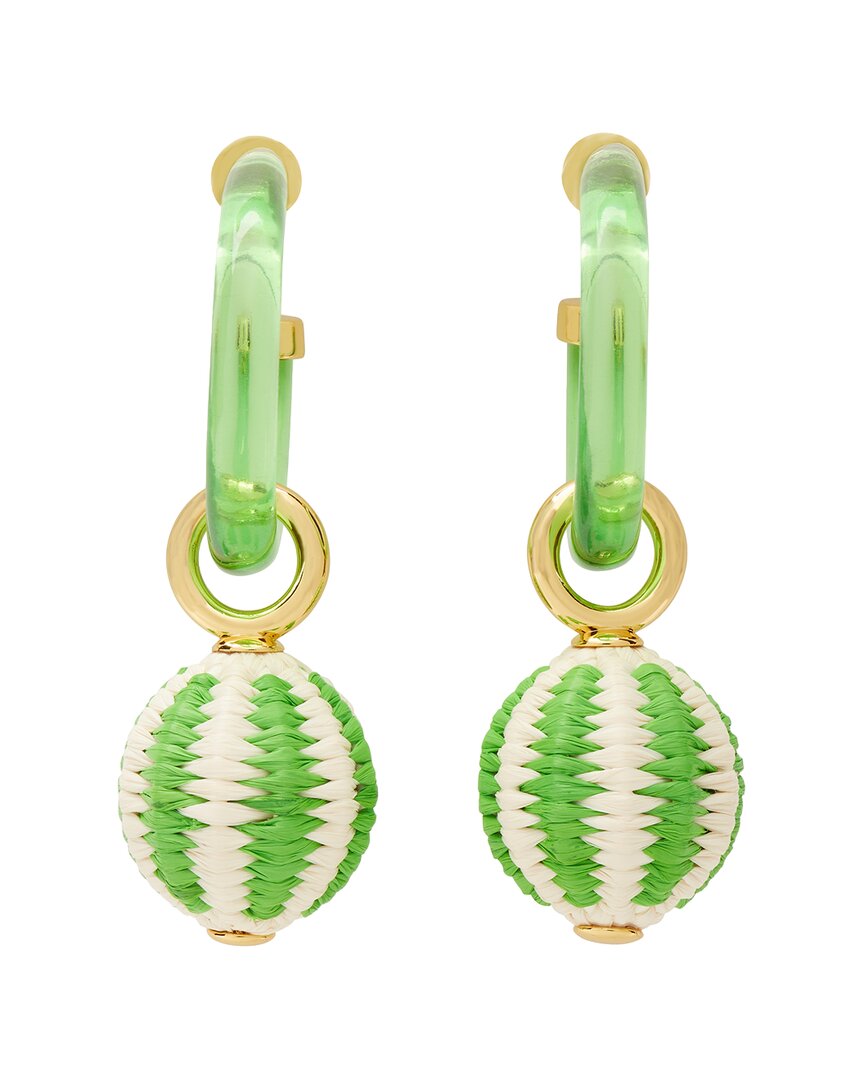 Kate Spade New York Feeling Bubbly Raffia Drop Hoop Earrings