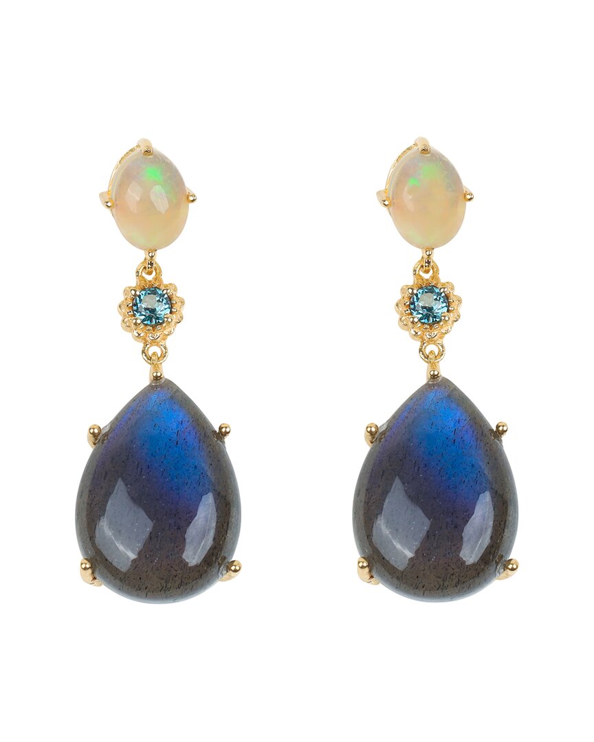 Shop Tiramisu Gold Over Silver 24.74 Ct. Tw. Gemstone Earrings