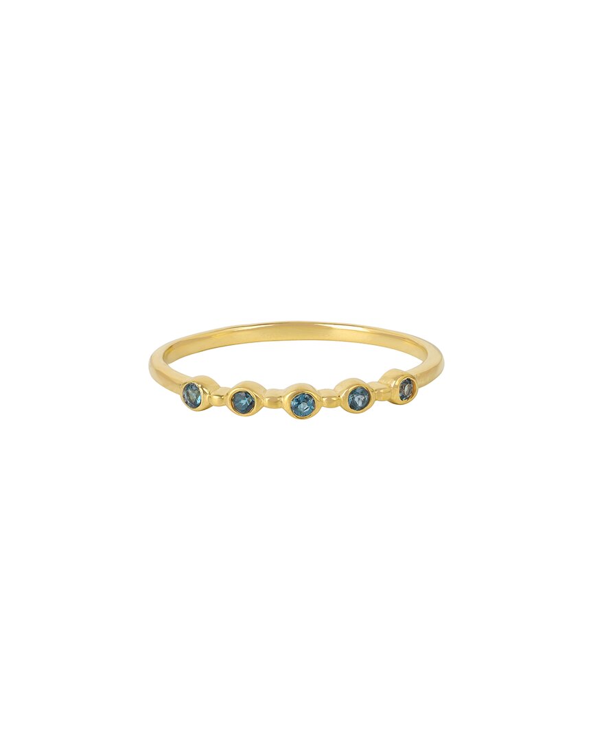 Tiramisu 14k Gold Vermeil 925 Silver 0.1 Cts. London Blue T