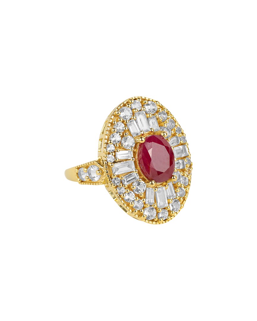 Tiramisu 14k Gold Vermeil 925 Silver 6.09 Cts. Indian Ruby