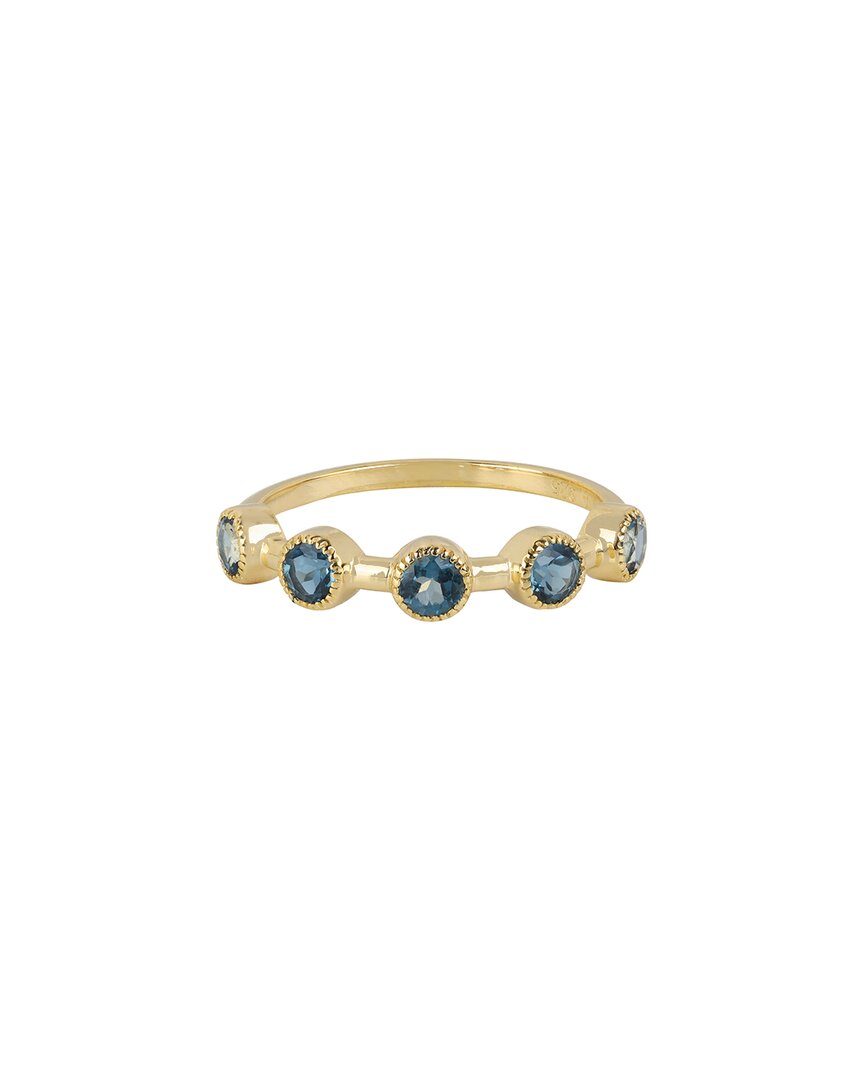 Shop Tiramisu Gold Over Silver 0.70 Ct. Tw. London Blue Topaz Ring