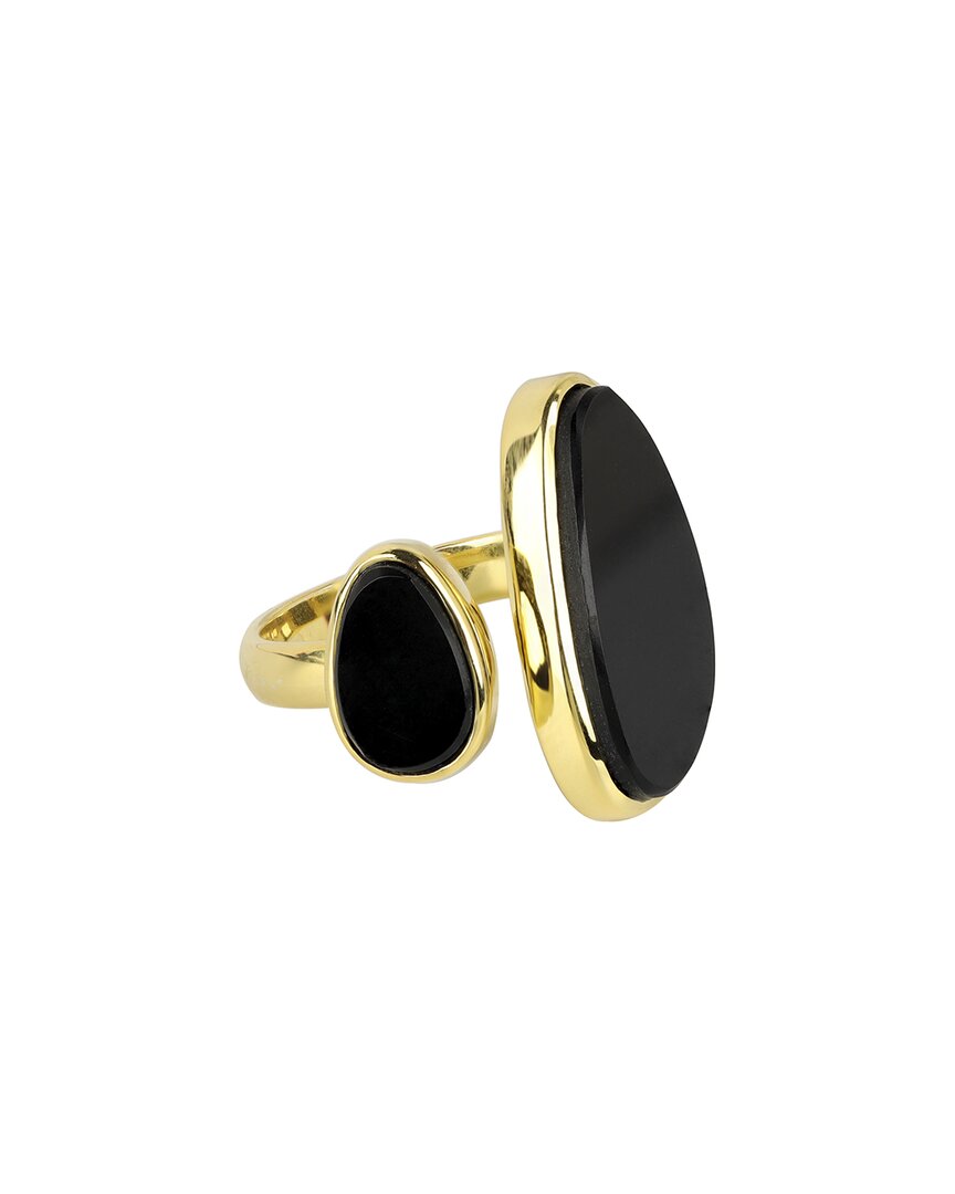 Tiramisu Brass 8.5 Cts. Black Onyx Ring