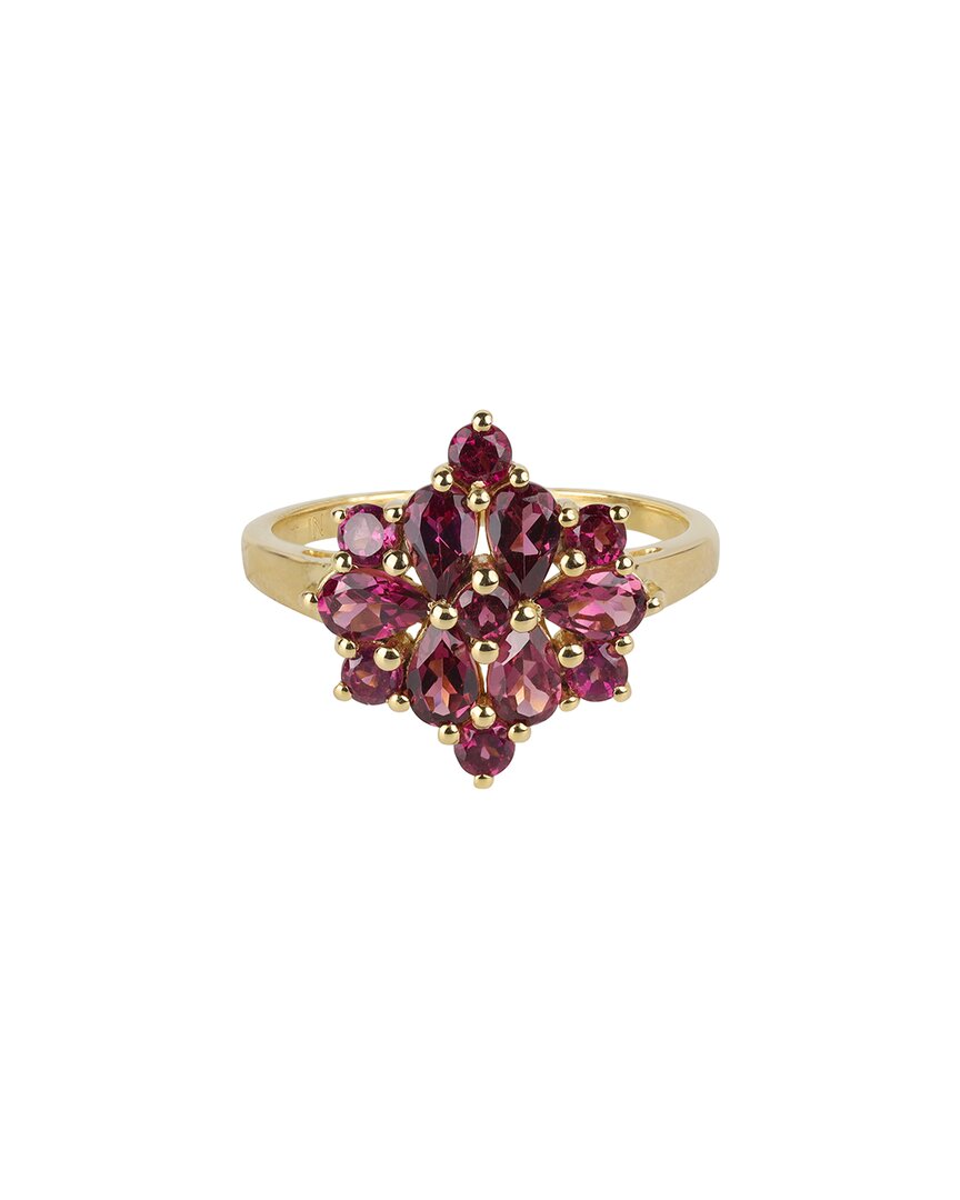 Shop Tiramisu Gold Over Silver 2.15 Ct. Tw. Rhodolite Garnet Ring