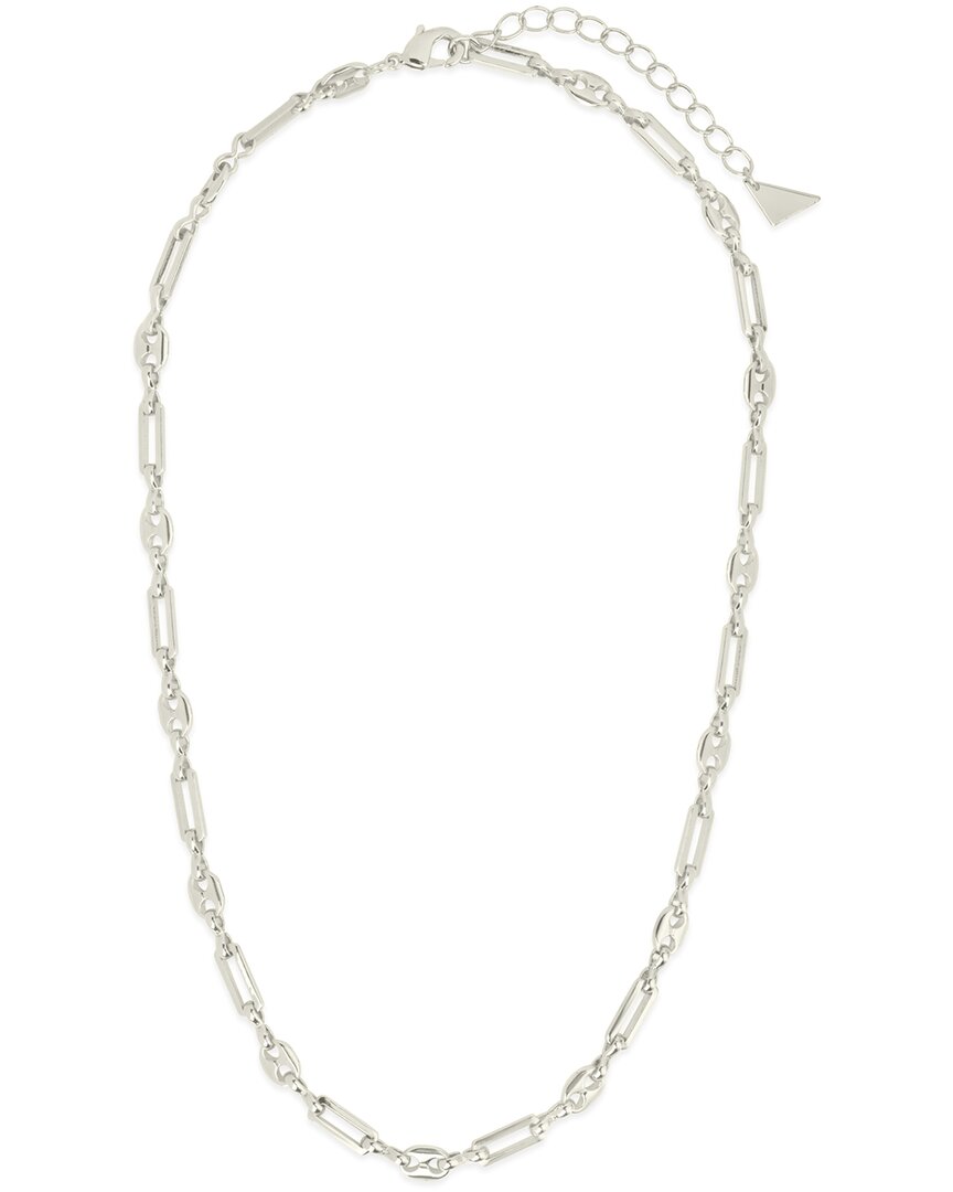 Shop Sterling Forever Rhodium Plated Fiora Chain Necklace