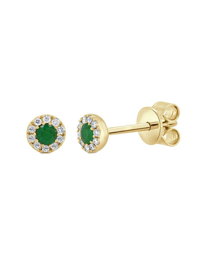 Sabrina Designs 14k 0.15 Ct. Tw. Diamond & Emerald Studs