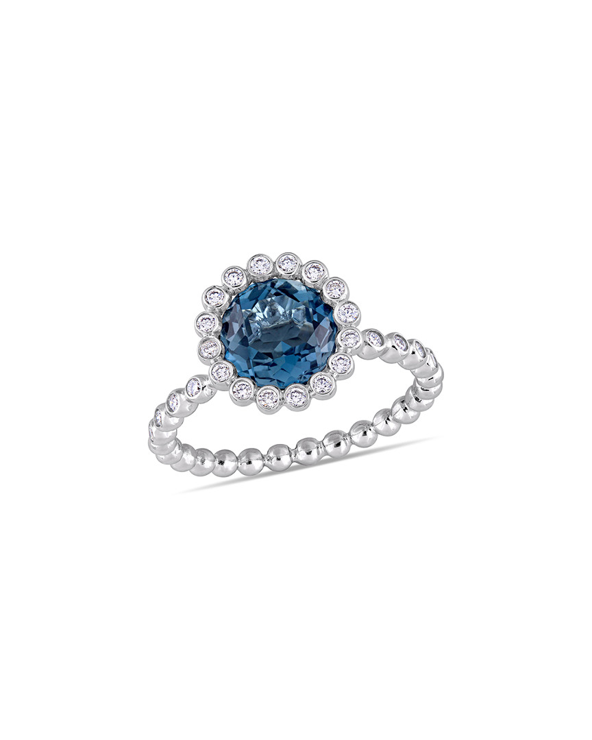 Image of Rina Limor Fine Jewelery K . ct. tw. Diamond & Topaz Ring