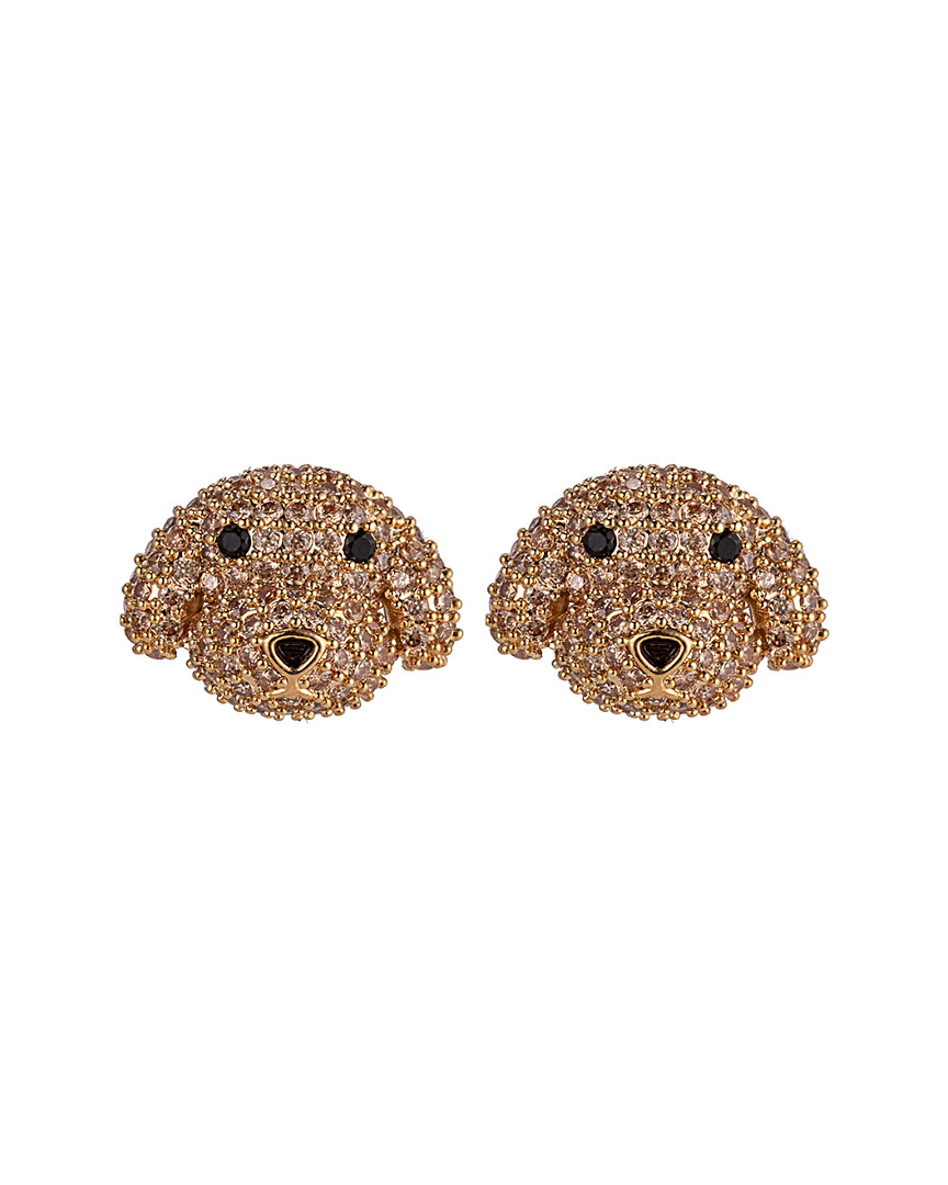 Eye Candy La Cz Poodle Pink Stone Stud