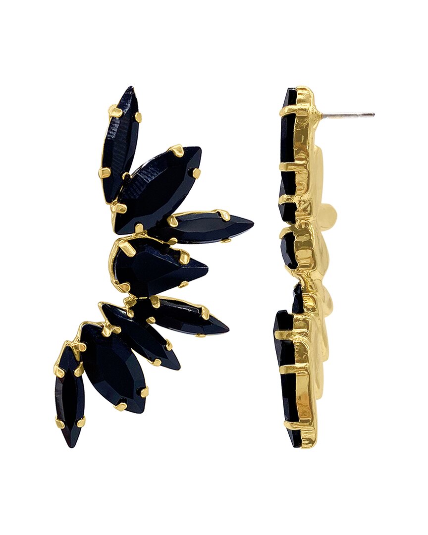 Adornia 14k Plated Statement Earrings In Black