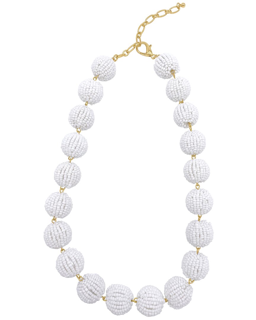 Adornia 14k Plated Statement Necklace In White