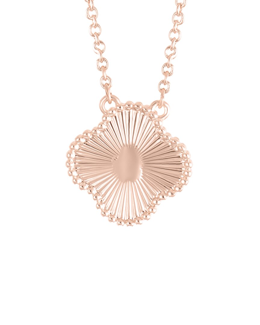 Adornia 14k Rose Gold Plated Pendant Necklace In Pink