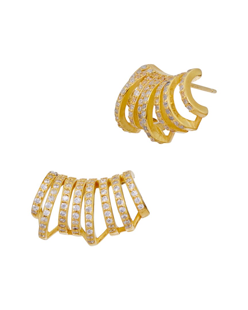 Savvy Cie 18k Vermeil Huggie Earrings In Gold