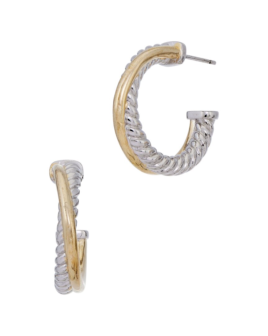 Savvy Cie 18k Plated Hoops In Gold
